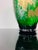 Large Green Art Glass Don Quijote Vase with Gold Painted Decor, Former Czechoslovakia, 1930 For Sale - Image 6 of 7