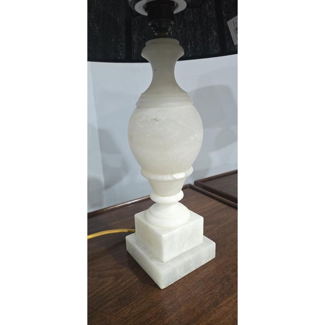 Stone Vintage Marble Table Lamps, 1920, Set of 2 For Sale - Image 7 of 8