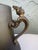 Egyptian Revival Style Winged Lyre Metal Cachepot or Jardinière Cover With Figural Handles, C. 1920s For Sale In Orlando - Image 6 of 12