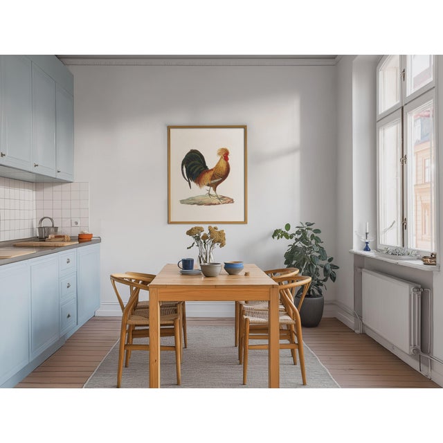 Paper Antique Chicken Farmhouse Print For Sale - Image 7 of 8