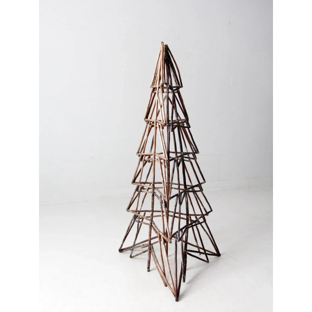 This delightful vintage folk art Christmas tree will add a touch of rustic charm to your holiday decor. Handcrafted from...