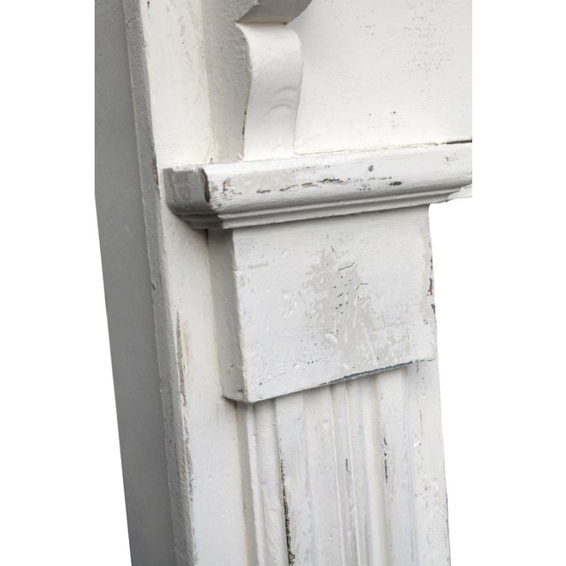 White Antique Wooden Fireplace Mantle For Sale - Image 8 of 12