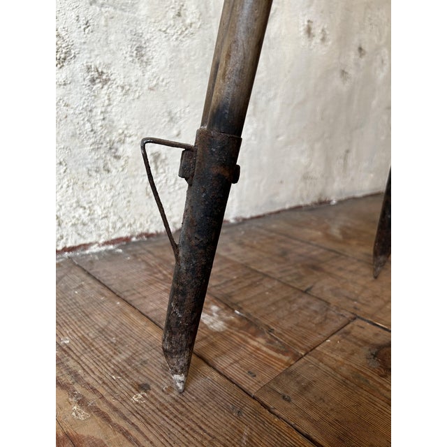 1920s Vintage Tripod Floor Lamp with Pleated Shade, England, 1920s For Sale - Image 5 of 9