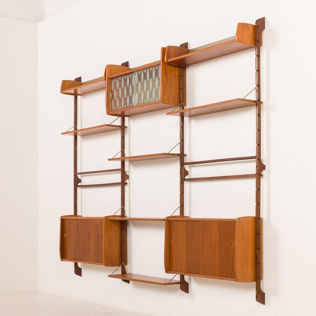 Ergo Three Bay Wall Unit by John Texmon, Nowrway, 1960s For Sale - Image 9 of 18