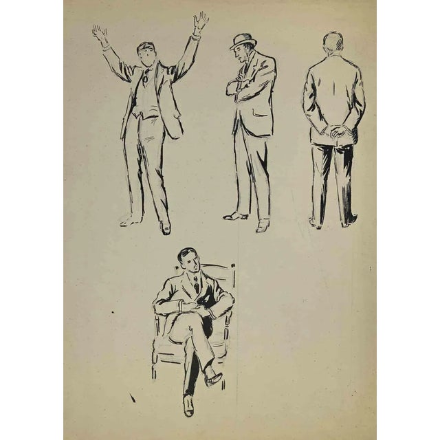 Portrait of Men is an Artwork realized by the French Artist Gaston Charles Vuillier. Drawing-ink on paper. The artist...