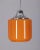 Vintage Italian Metal and Orange Glass Pendant, 1970s For Sale - Image 4 of 9