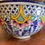 Mexican Hand Painted Mexican Talavera Pottery Mixing Bowl For Sale - Image 3 of 9