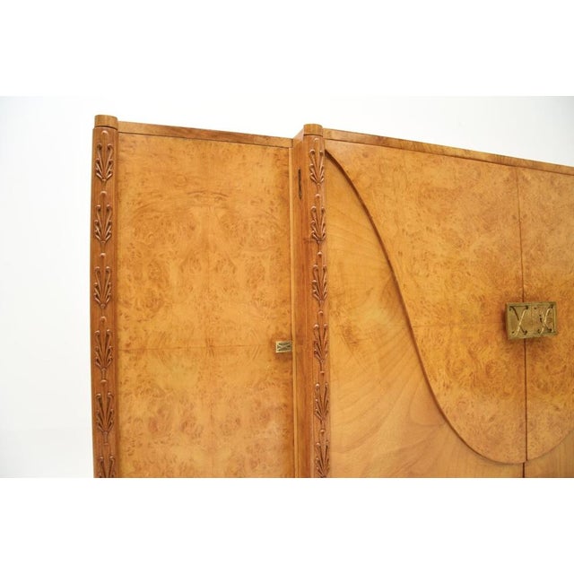 Art Deco Burr Walnut Sideboard attributed to Hille, 1920s For Sale - Image 9 of 16
