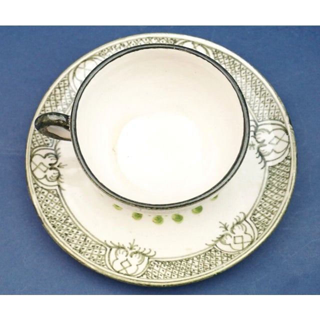 Ceramic Cup and Saucer from Fratelli Minardi, Italy, 1890s, Set of 2 For Sale - Image 4 of 18