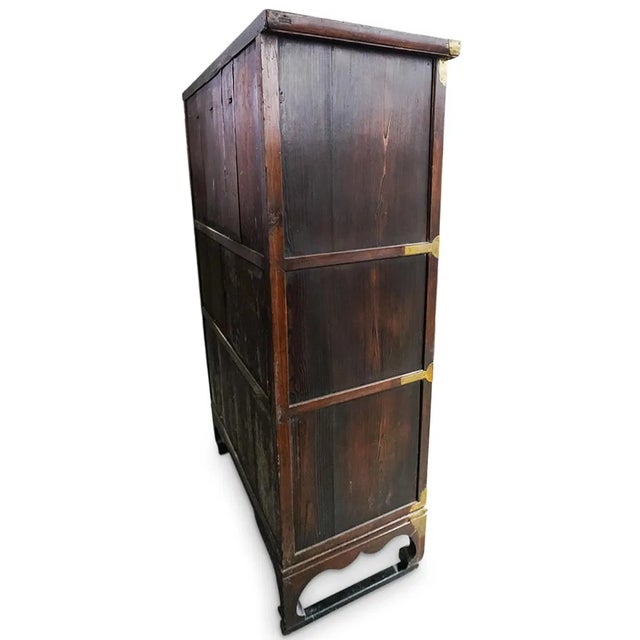 Description Korean Wooden Samch'ung Jang Cabinet 20th century, Korea Korean Samch'ung Jang cabinet. Four upper small...