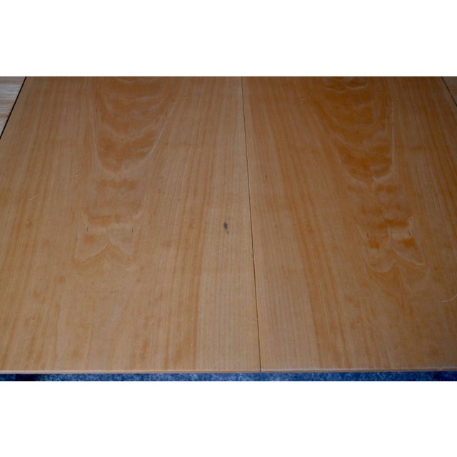 Extendable Table with Bent Steel and Light Wood Legs, 1990s For Sale - Image 18 of 18