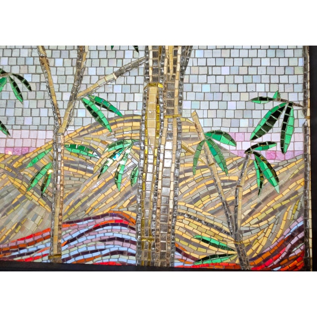 1990s Contemporary Handcrafted Polychrome Glass Mosaic Landscape Tryptich Sculptural Wall Art - 3 Piece Set For Sale - Image 10 of 12