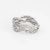Mid 20th Century Mid 20th Century Vintage Diamond Leaf Eternity Ring Platinum Band, Sz 6.75 For Sale - Image 5 of 6