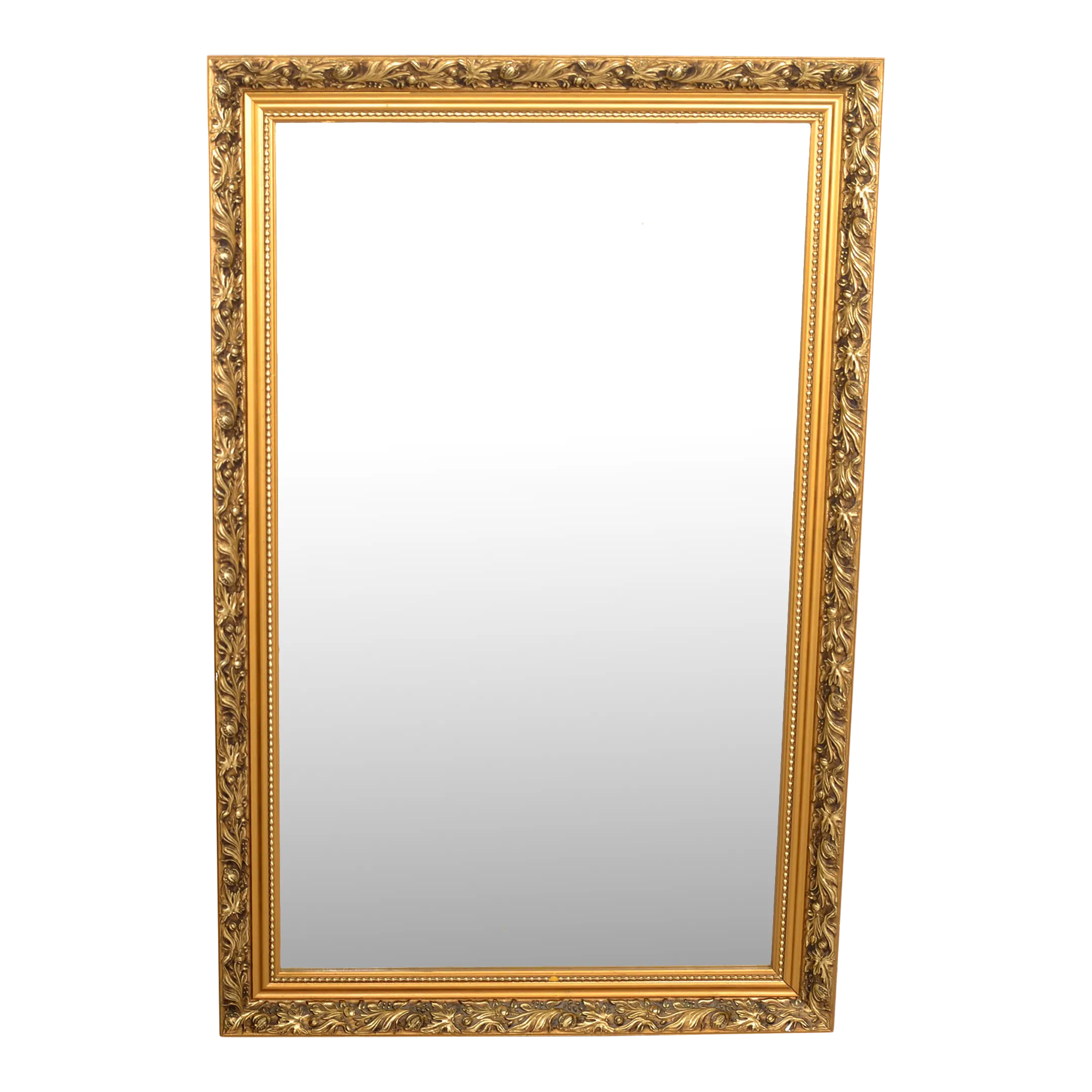 1980s British Neoclassical Giltwood Beveled Wall Mirror Small