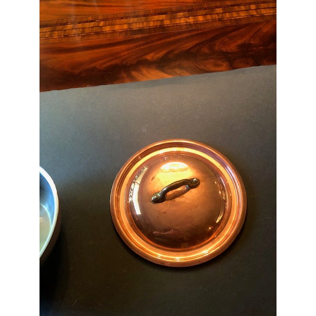 Metal Williams Sonoma Mauviel 2 Qt. Copper Curved Splayed Saute Pan For Sale - Image 7 of 8