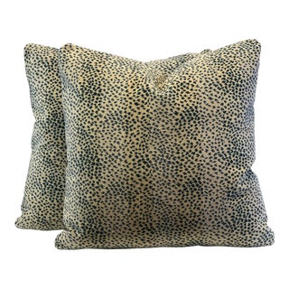 Colefax & Fowler “Malabar” Square Feather/Down Pillows - a Pair For Sale