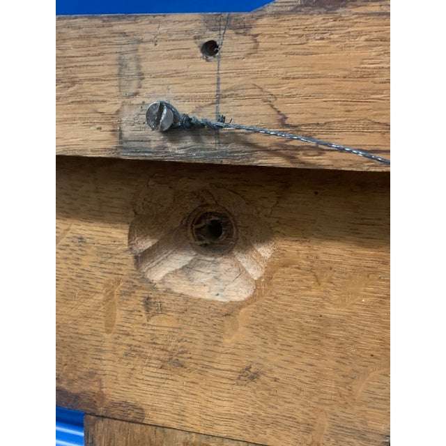 Sienna 1920s Antique Oak Desk With Detachable Mirror For Sale - Image 8 of 12