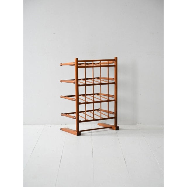 1940s Vintage Scandinavian Birch Magazine Rack, 1940s For Sale - Image 5 of 7