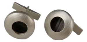 A Pair of Modern Round Cufflinks by Carrie Hoffnagle, Attributed