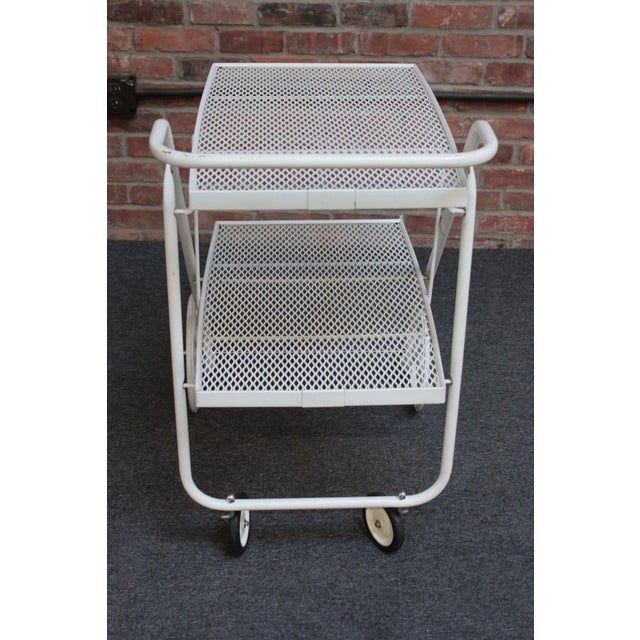 1950s Mid-Century Modern Painted Metal Garden Tea/Bar Cart Trolley For Sale - Image 5 of 11