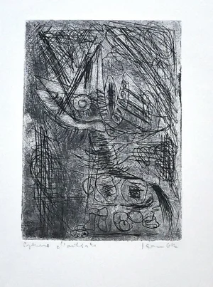 Composition - Original Etching on Paper - 1942 1942