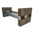 1970s Paul Mayen for Habitat Architectural Aluminum & Brass Rectangular Coffee Table Base For Sale