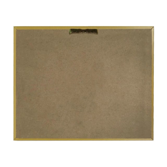 "Horse and His Groomer" Print on Canvas in Antiqued Gold Frame- an 11" X 14" Framed to 14-1/2" X 17-1/2". For Sale - Image 4 of 5