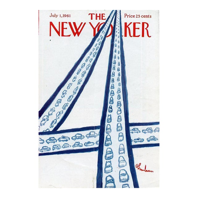 1961 New Yorker Magazine Cover, July 1, Abe Birnbaum Original Cover Art, July 4th For Sale