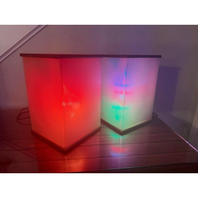 1970s Mid Century Modern Triangular Fun Lites Disco Fun Lights by the American Lighting Specialties Inc. - Pair For Sale - Image 11 of 11