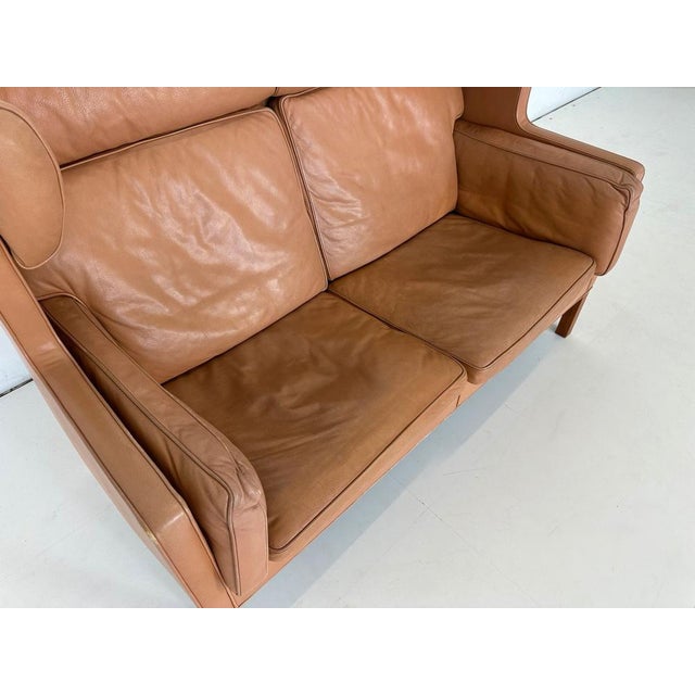 1960s Leather 2292 Coupe Sofa by Børge Mogensen for Fredericia, 1960s For Sale - Image 5 of 16
