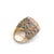 Bochic "Orient" Pink Quartz & Sapphire Ring Set In 18K Gold & Silver For Sale - Image 18 of 18