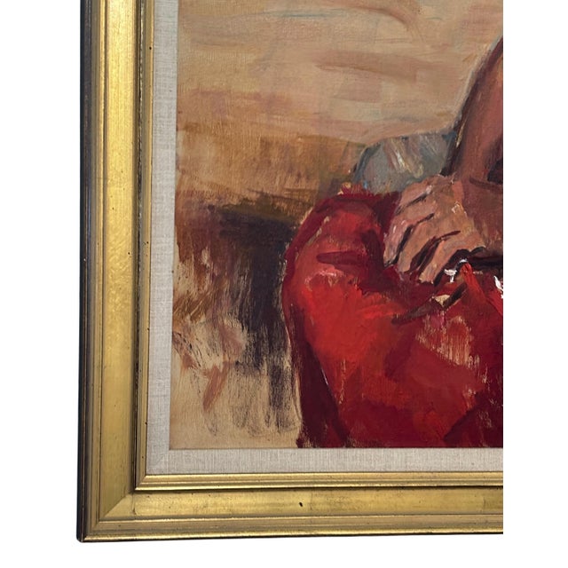 Wood Signed Original Acrylic Portrait by Kay Mollison “The Skipper” , Framed For Sale - Image 7 of 11
