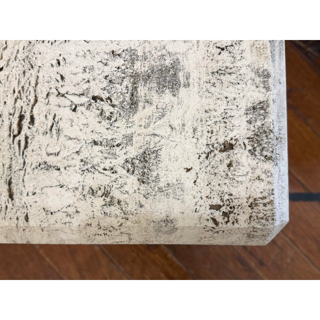 Italian Vintage Travertine Cube Side Tables, Pair For Sale - Image 10 of 12