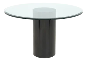 Modern Glass Top Pedestal Table