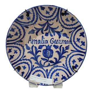 Mid 19th Century Spanish Ceramic Fajalauza Bowl From Granada For Sale