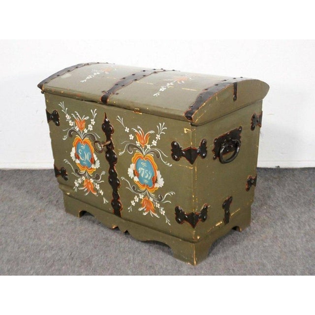 Baroque Round Lidded Chest, 1759 For Sale - Image 16 of 17