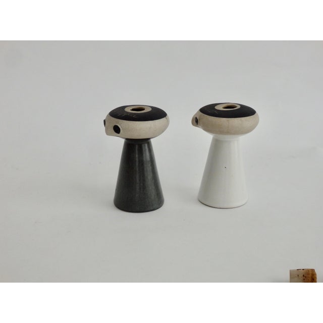 Mr Salt and Mrs Pepper Shakers by David Gil for Bennington Pottery Vermont 2 Pieces Chairish