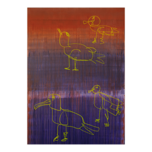 "Seagulls" Original Oil Stick Painting by Simon Findlay