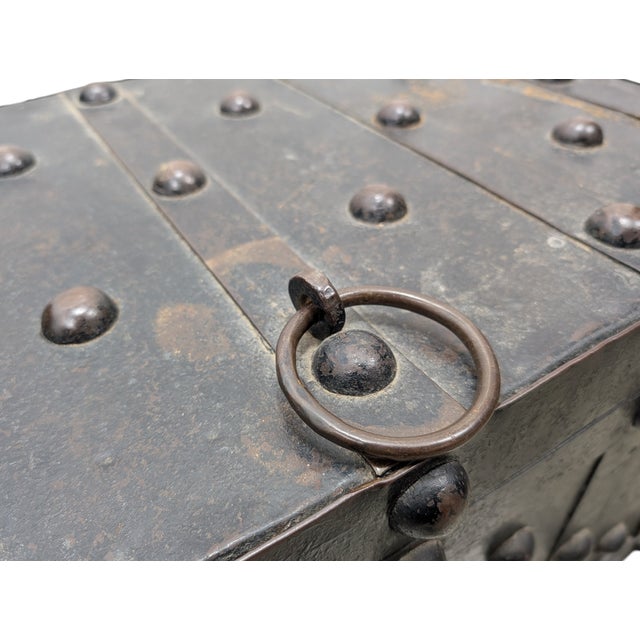 Iron Armored Chest, 1890s For Sale - Image 4 of 16