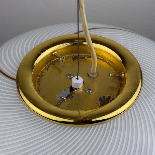 Classic Swirl Murano Pendant Lamp with Vetri Murano, Italy, 1970s For Sale - Image 15 of 17