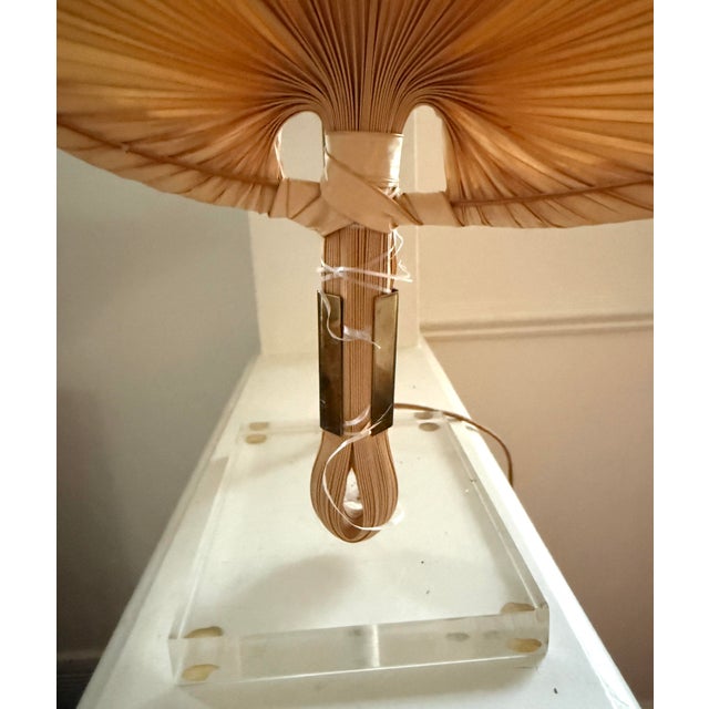 Ingo Maurer Attrib ''Uchiwa'' Bamboo Table Lamp For Sale In Miami - Image 6 of 12