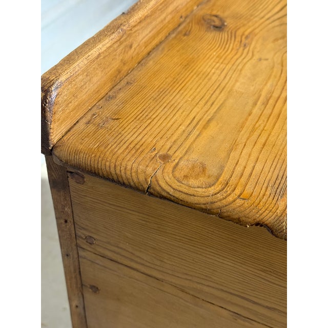 Antique Pine Two Over Two Drawers - Chest of Drawers With Lip From England For Sale - Image 12 of 18