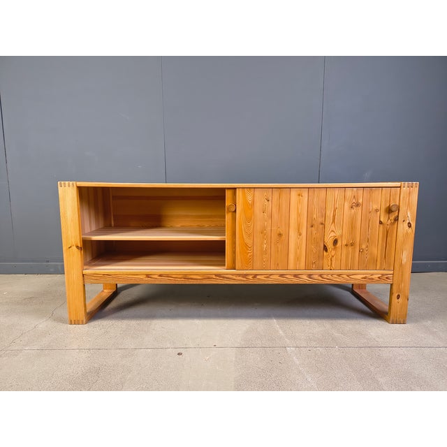 Scandinavian Pine Wood Sideboard, 1960s, 1970s For Sale - Image 9 of 11