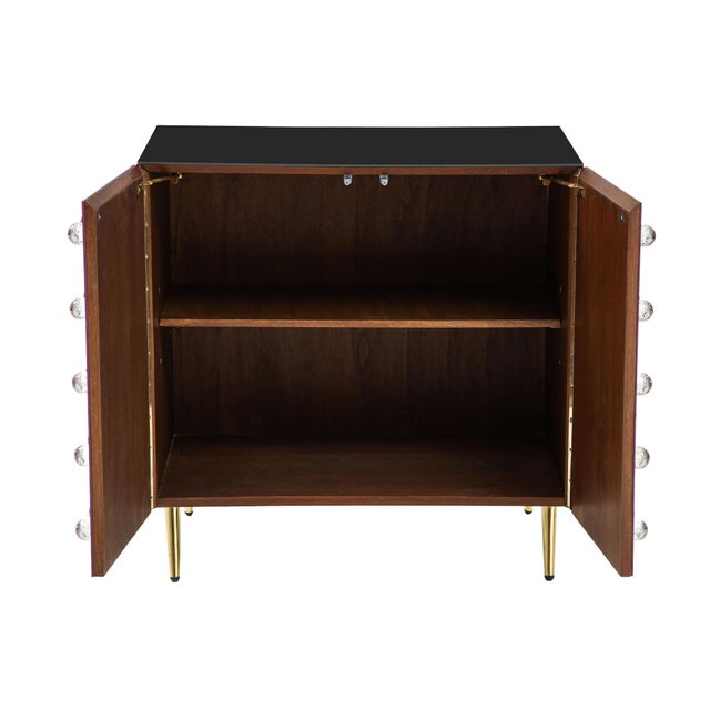 Modern Black Mid-Century Glass Cabinet With 90 Glass For Sale - Image 3 of 4
