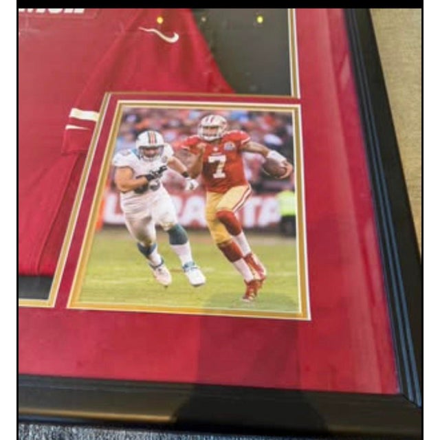 Ruby Red Kaepernick Autographed Framed 49ers Jersey For Sale - Image 8 of 11
