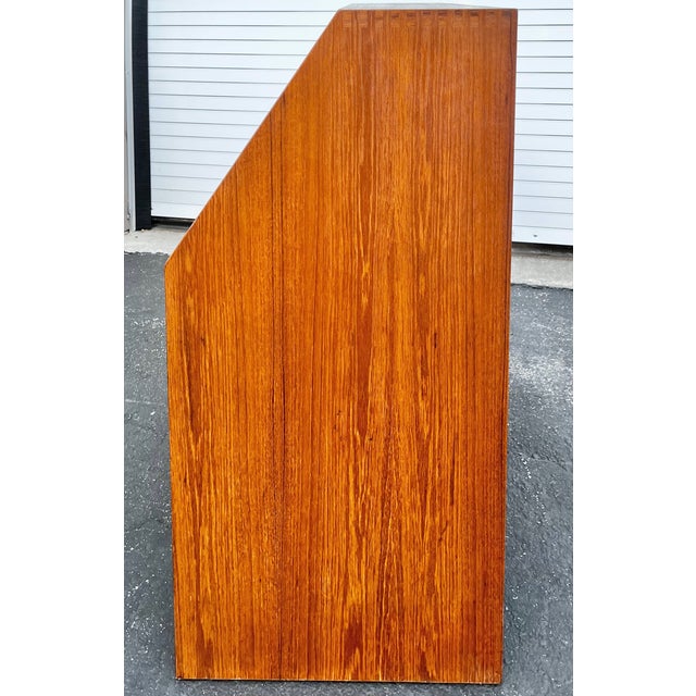 Danish Mid Century Modern Tambour Roll-Top Secretary Desk | in the Style of Tørring Møbelfabrik For Sale - Image 16 of 18