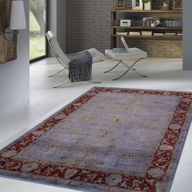 2020s Pasargad Home Overdye Purple Wool Area Rug, 9' 3'' X 12' 1'' For Sale - Image 5 of 5
