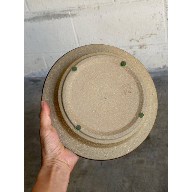Vintage 1960s Danish Mid-Century Modern Søholm Ceramic Plate For Sale - Image 4 of 10