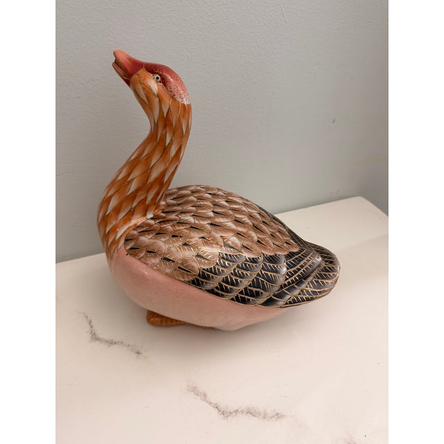 Vintage Large Chinese Export Figure of a Seated Duck For Sale In Miami - Image 6 of 7