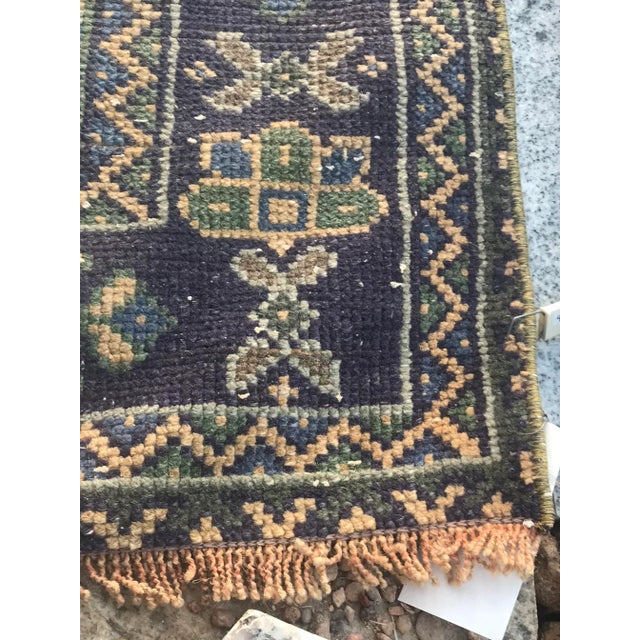 Traditional Hand Made Vintage Turkish Oushak Runner- 4'7"x11'10" For Sale - Image 3 of 12